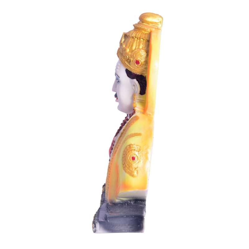 Lord Basaveshwara Basavanna Basav Idol Orange (ಬಸವೇಶ್ವರ 902)(Marble Dust) - Image 3