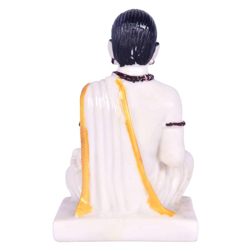 Lord Basaveshwara Basavanna Basav Idol White (ಬಸವೇಶ್ವರ 401) (Marble Dust) - Image 2