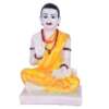 Lord Basaveshwara Basavanna Basav Idol Orange (ಬಸವೇಶ್ವರ 402)(Marble Dust Orange)