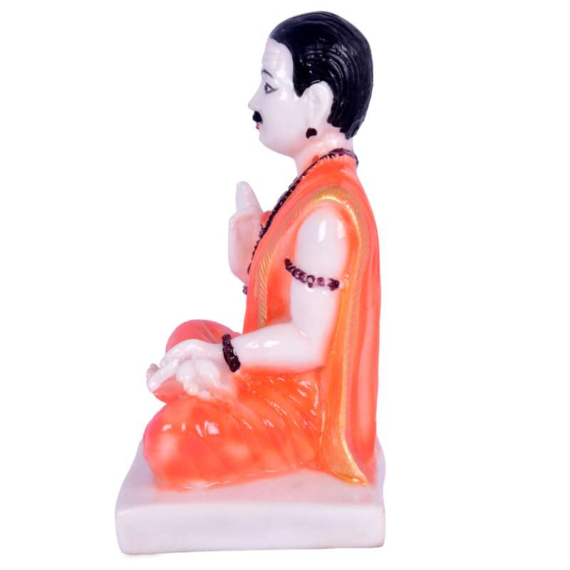 Lord Basaveshwara Basavanna Basav Idol Red (ಬಸವೇಶ್ವರ 403)(Marble Dust Red) - Image 3