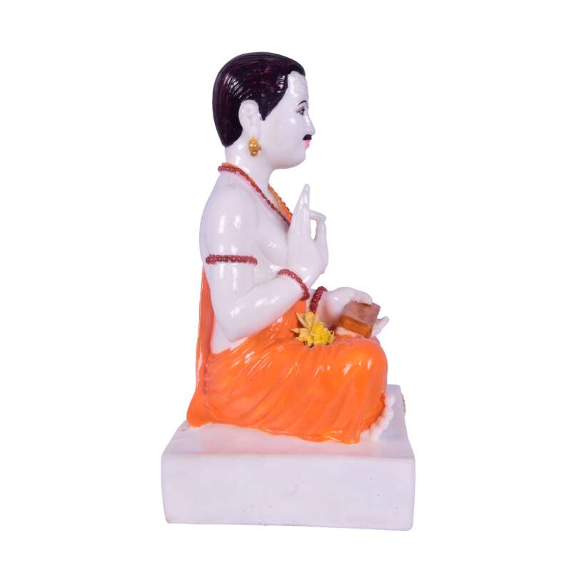 Lord Basaveshwara Basavanna Basav Idol RED ಬಸವೇಶ್ವರ 1104 (Marble Dust ) - Image 3