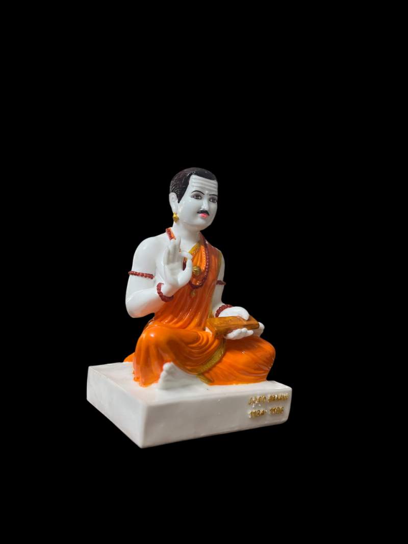 Lord Basaveshwara Basavanna Basav Idol RED ಬಸವೇಶ್ವರ 1104 (Marble Dust ) - Image 4