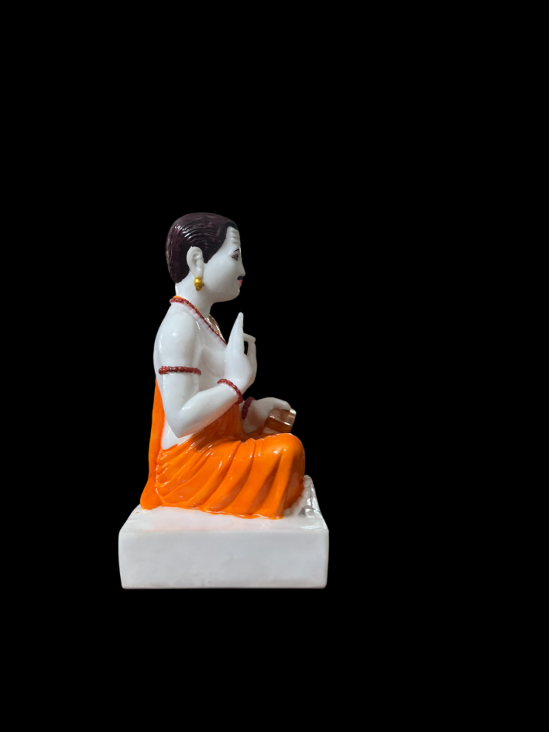 Lord Basaveshwara Basavanna Basav Idol RED ಬಸವೇಶ್ವರ 1104 (Marble Dust ) - Image 5