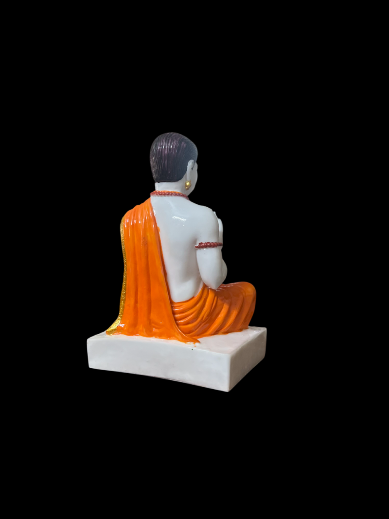 Lord Basaveshwara Basavanna Basav Idol RED ಬಸವೇಶ್ವರ 1104 (Marble Dust ) - Image 6