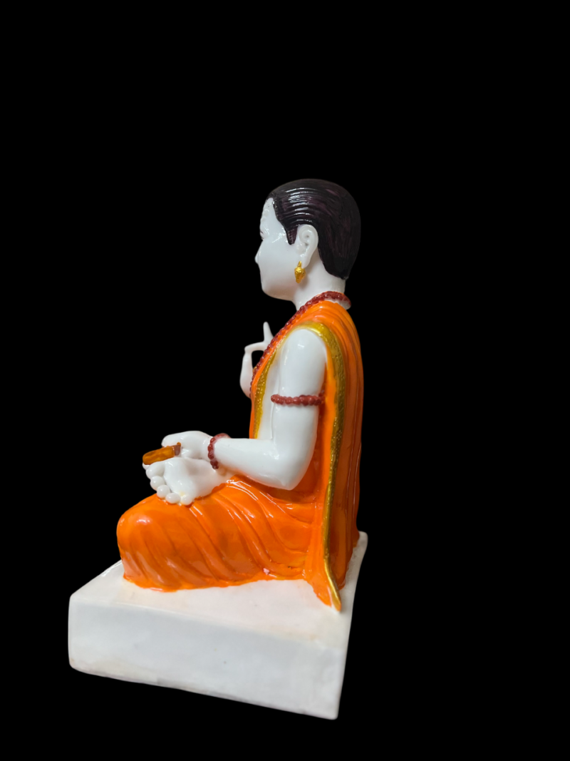 Lord Basaveshwara Basavanna Basav Idol RED ಬಸವೇಶ್ವರ 1104 (Marble Dust ) - Image 7