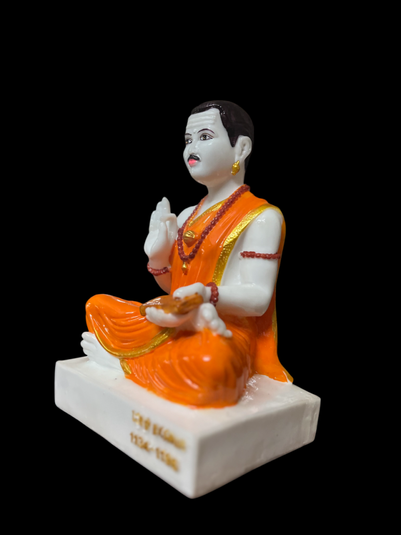 Lord Basaveshwara Basavanna Basav Idol RED ಬಸವೇಶ್ವರ 1104 (Marble Dust ) - Image 8