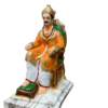 Lord Basaveshwara Basavanna Idol Orange (ಸಿಂಹಾಸನ ಬಸವೇಶ್ವರ 1401)(Marble Dust)