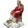 Lord Basaveshwara Basavanna Idol Red(ಸಿಂಹಾಸನ ಬಸವೇಶ್ವರ 1403)(Marble Dust)