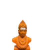 Lord Basaveshwara Basavanna Basav Idol Orange (Resin) 1505